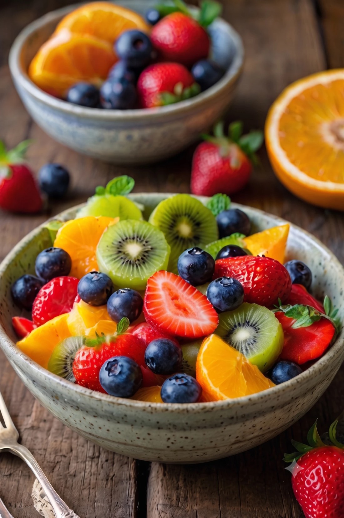 Frutas frescas e coloridas em foco perfeito — o prazer de enxergar cada detalhe